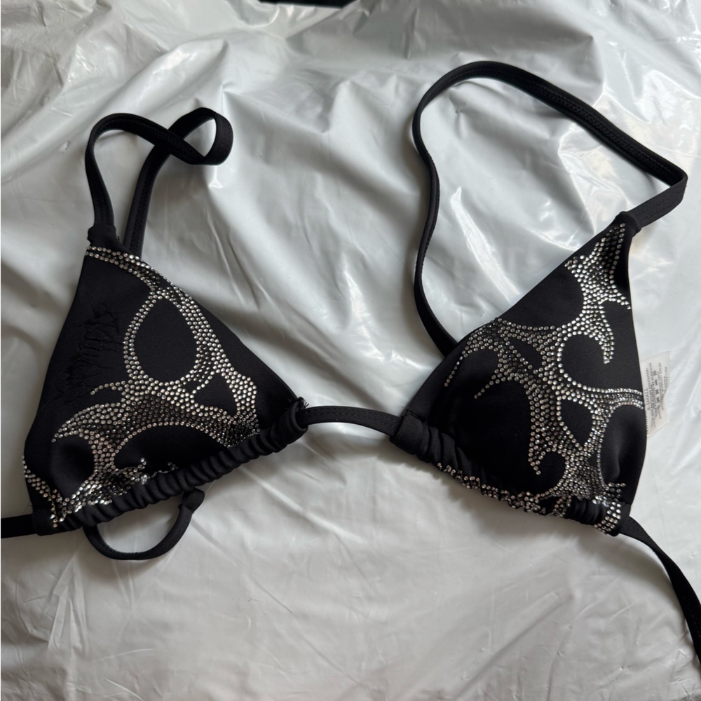 NAMED COLLECTIVE crash rhinestone bikini top